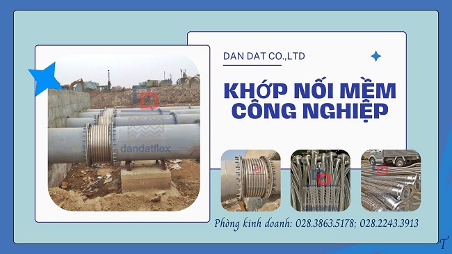 Khớp nối giảm rung máy bơm, khớp nối mềm nối bích chịu nhiệt, khớp nối mềm nối bích inox 316