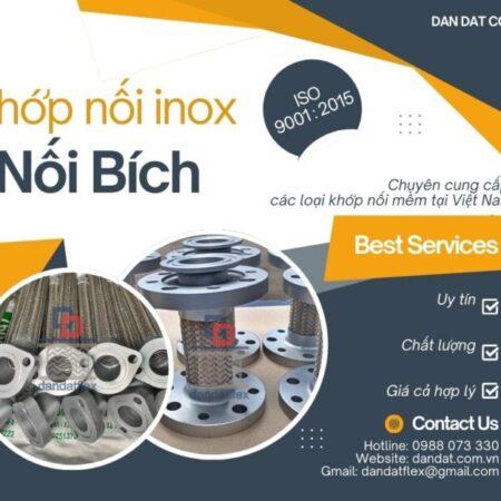 Khớp nối mềm inox 316, khớp nối mềm kim loại nối ren, khớp nối inox chịu nhiệt