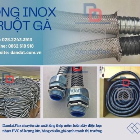 Ống luồn dây điện, ống ruột gà lõi thép , ống ruột gà inox chịu nhiệt