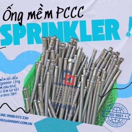 Ống nối mềm đầu phun sprinkler, ống mềm sprinkler PCCC, dây mềm nối đầu phun sprinkler