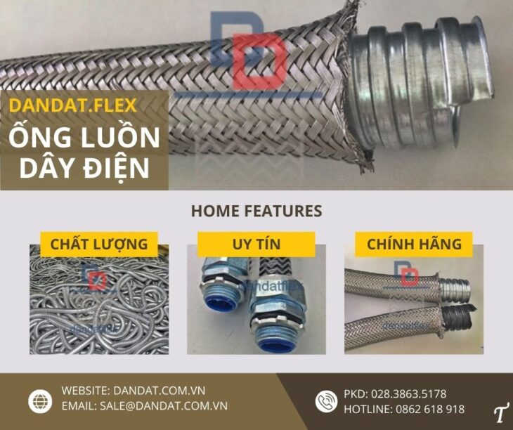 Ống ruột gà inox, ống luồn dây điện bọc nhựa PVC, ống ruột gà lõi thép bọc nhựa – bọc lưới
