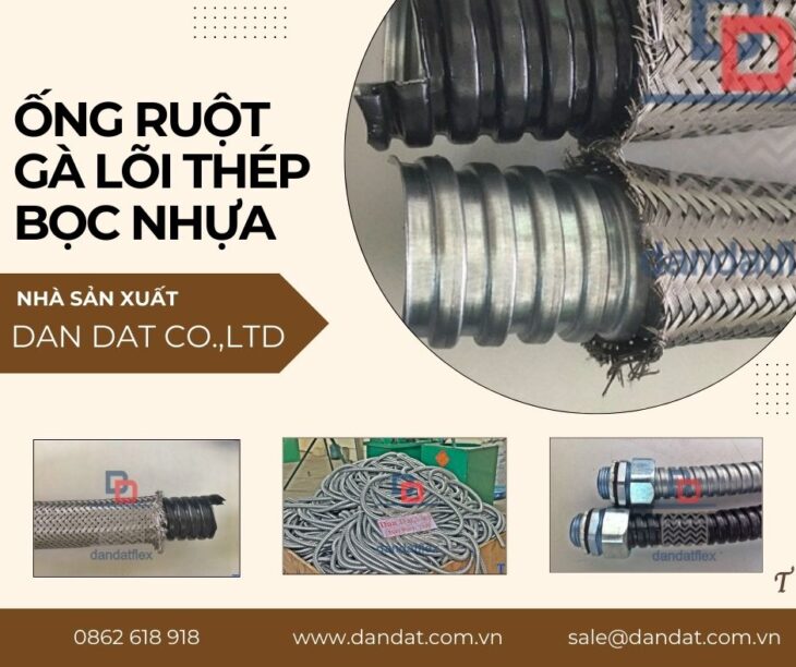 Ống ruột gà inox, ống luồn dây điện bọc nhựa PVC, ống ruột gà lõi thép bọc nhựa – bọc lưới