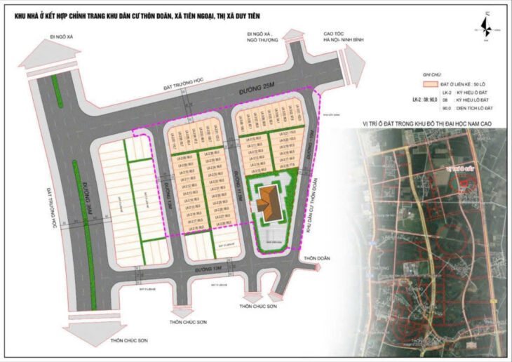 Còn lô góc đẹp đất đấu giá thôn Doãn – TX Duy Tiên, tỉnh Hà Nam gần Sun urban City giá 19-26tr/m2