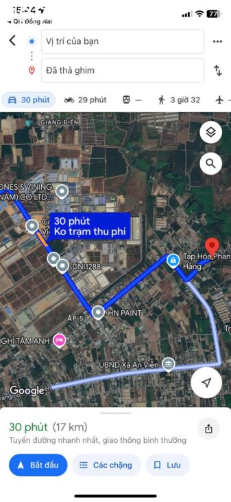 Đất An Viễn 1.5 triệu/m2 có 100x100m 2 mặt tiền gần kcn Giang Điền lh 0917511235