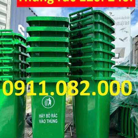 Bán thùng đựng rác 240 lít giá rẻ tại cần thơ, thùng rác giả gỗ ngoài trời- lh 0911.082.000