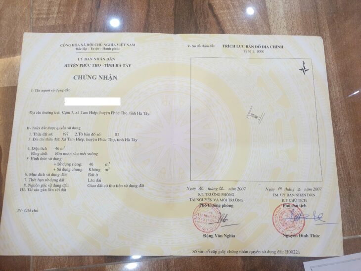 Chính chủ Bán căn nhà Khu tập thể nhà máy đường Tam Hiệp, Phúc Thọ, Hà Nội.