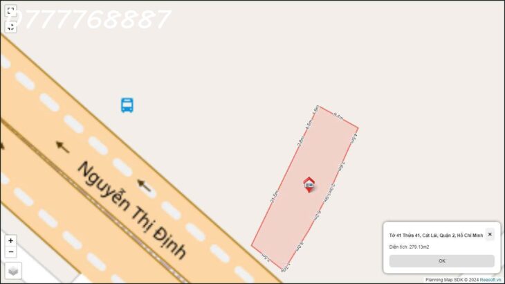 Bán lô đất MT Nguyễn Thị Định, Quận 2 Ngang 8m, dt 262m2 giá đầu tư