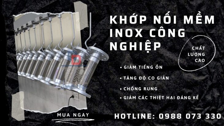 Khớp chống rung kim loại| Khớp nối mềm rắc co ren| Khớp nối mềm inox bọc PJ chống cháy