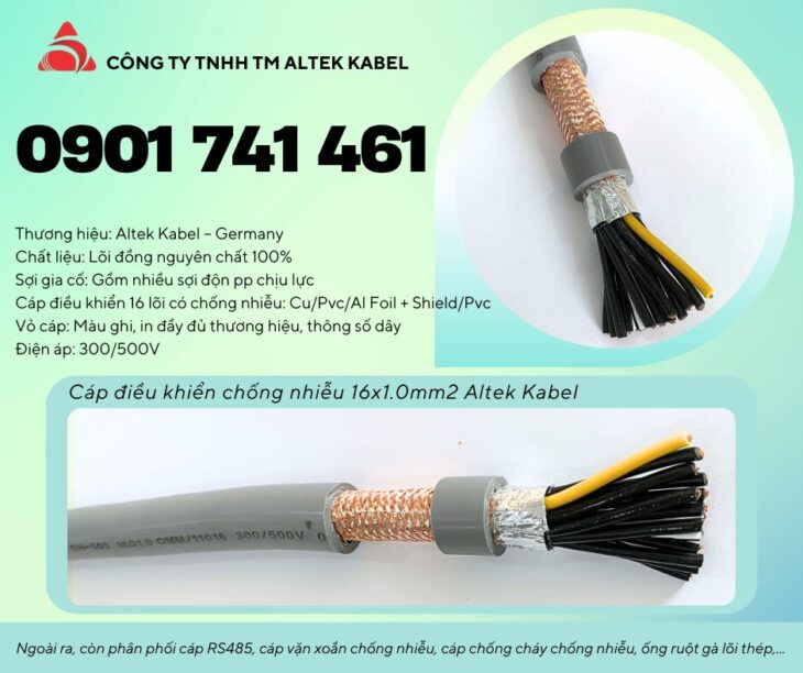 Cáp tín hiệu 16×1.0 chống nhiễu Quảng Ngãi, Đà Nẵng, Quảng Nam