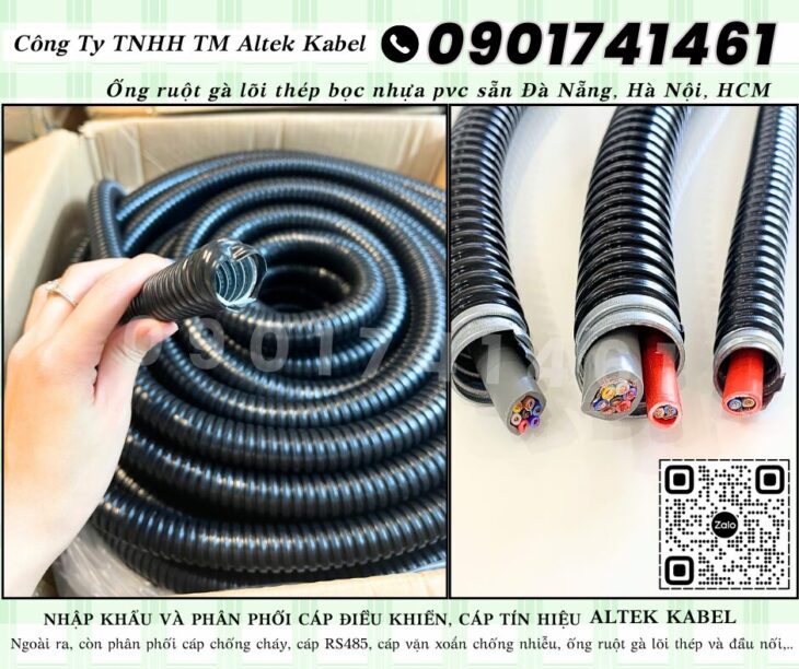 Ống ruột gà lõi thép 1 inch ( ID 25-OD 32) Cần Thơ, Long An, Đồng Tháp