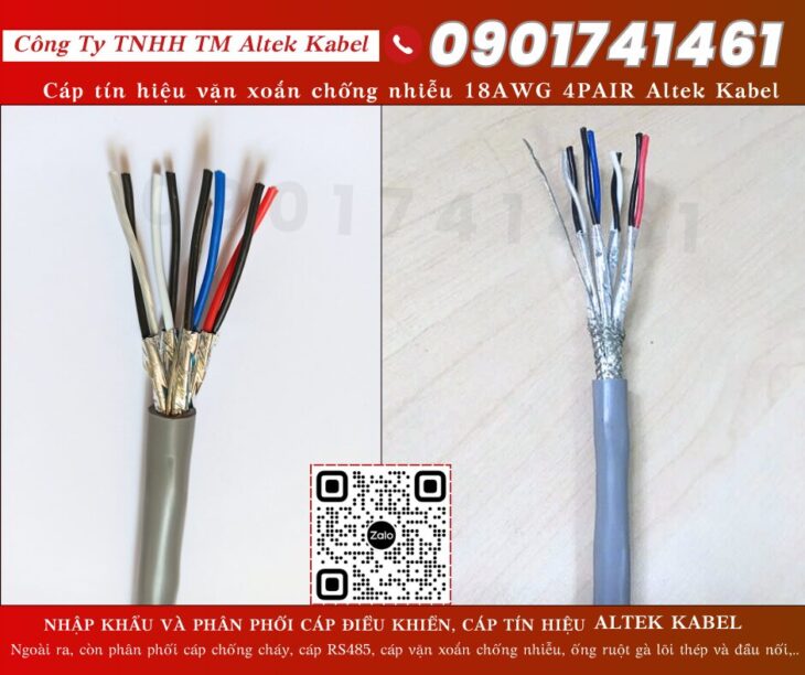 Cáp tín hiệu 18awg 1p, 2p, 3p, 4p Đà Nẵng, Huế, Quảng Ngãi, Quảng Nam