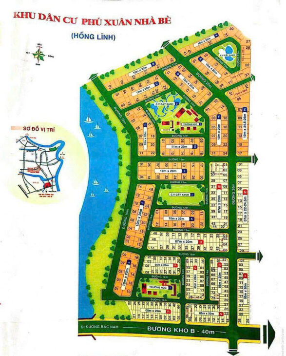 Bán đất KDC Hồng Lĩnh Phú Xuân Nhà Bè