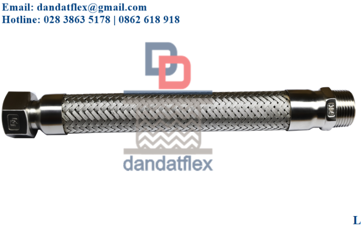 Flexible Hose, Khớp nối mềm ren công nghiệp, Ống nối mềm inox chịu nhiệt, khopnoimeminox