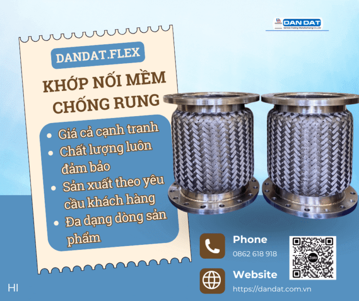 Khớp Nối Mềm Chống Rung| Khớp nối chống rung inox nối bích, Khớp chống rung inox 316