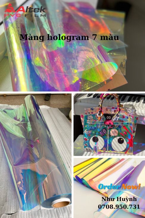 mua màng nhựa pvc dẻo hologram ánh kim 7 màu – Altek pvc
