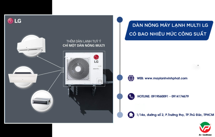 Điều hòa MULTI LG giải pháp 1 dàn nóng kết nối 5 dàn lạnh hữu hiệu