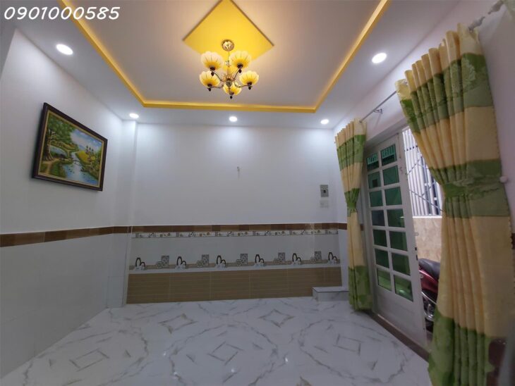 NHÀ MỚI ĐẸP, GẦN ĐƯỜNG XE HƠI. 2 tầng, 28m2, 2PN, Thạnh Lộc 27, Q.12 – 2 tỷ 450 triệu.