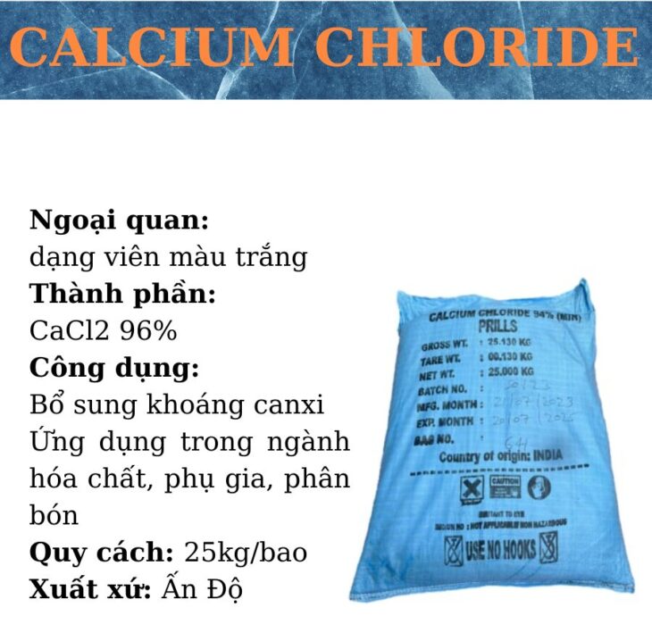 Mua, bán CaCl2, MgCl2, KCl, xử lý nước, bổ sung khoáng, giá sỉ