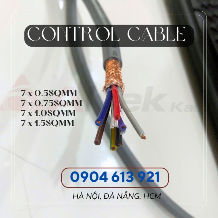 Cáp điện 7 lõi, cáp điều khiển 7×0.5mm/7×0.75mm/7×1.0mm/7×1.5 Altek Kabel