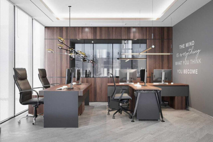 Cho thuê văn phòng DT 220m2 tại Stellar Garden 35 Lê Văn Thiêm đã có sẵn nội thất, đầy đủ PCCC