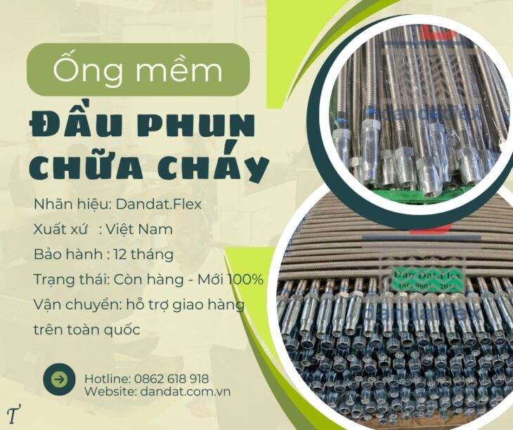 Dây nối mềm inox cho sprinkler,ống mềm inox nối đầu phun chữa cháy,ống mềm sprinkler dùng trong PCCC