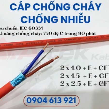 Cáp tín hiệu báo cháy chống cháy chống nhiễu 2×1.0mm2 Altek Kabel