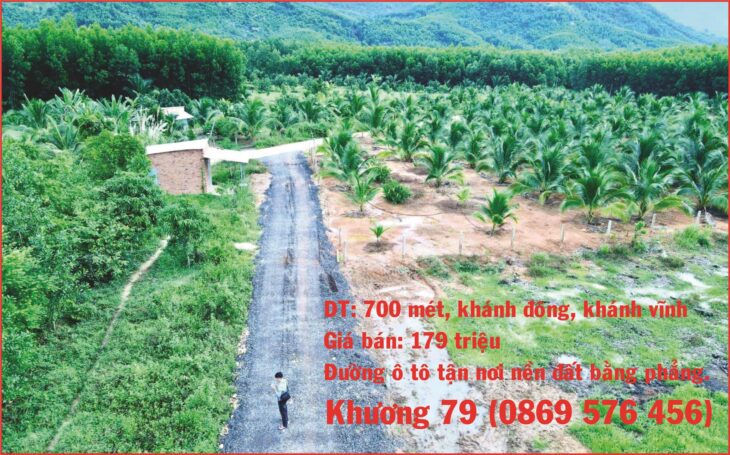 CHỈ 179TRIỆU CÓ NGAY LÔ ĐẤT VƯỜN TẠI KHÁNH HOÀ