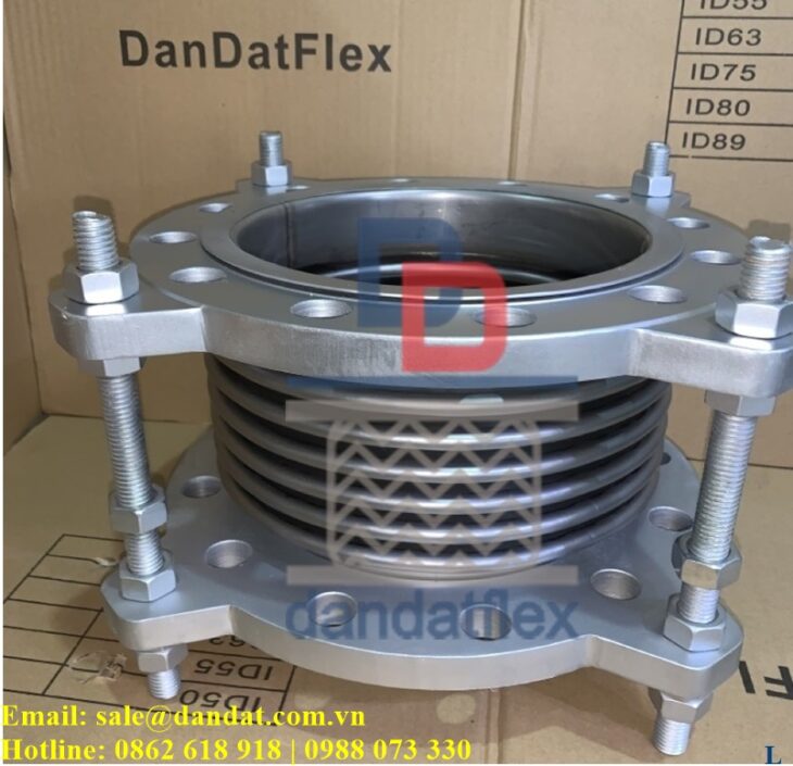 Khớp nối giãn nở nhiệt inox, Ống giản nở inox dạng vỏ áo, Khớp co giãn inox 304