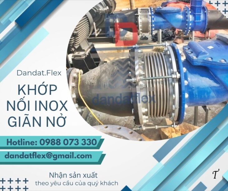 Khớp nối mềm kim loại, khớp nối kim loại nối ren, khớp nối mềm inox chống rung, khớp nối mềm inox