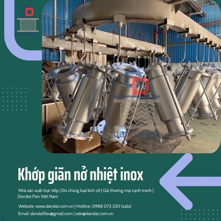 Khớp Giãn Nở Inox 304, Khớp nối chống rung, Khớp nối bù trừ giãn nở inox