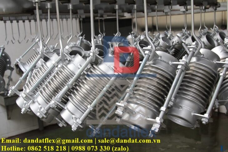 Khớp nối giãn nở nhiệt inox, Ống bù giản nở, Khớp co giãn inox, Mối nối mềm, Khớp nối giảm chấn inox