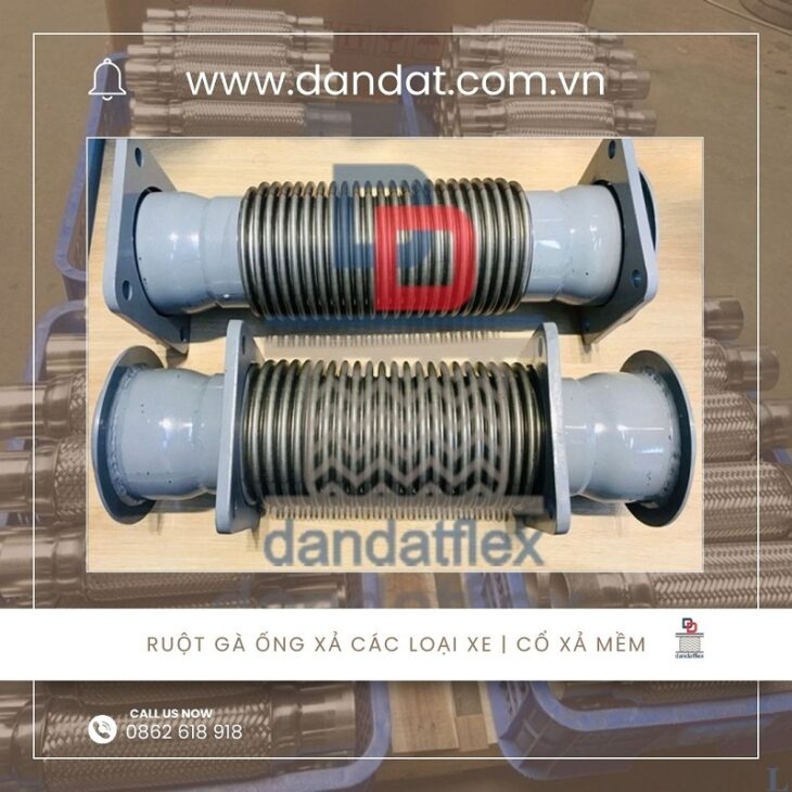 Bố chống rung, Ống bê tông, Ống thép chôn bê tông, Ống bô xả inox
