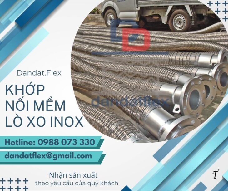 Khớp nối mềm kim loại, khớp nối kim loại nối ren, khớp nối mềm inox chống rung, khớp nối mềm inox