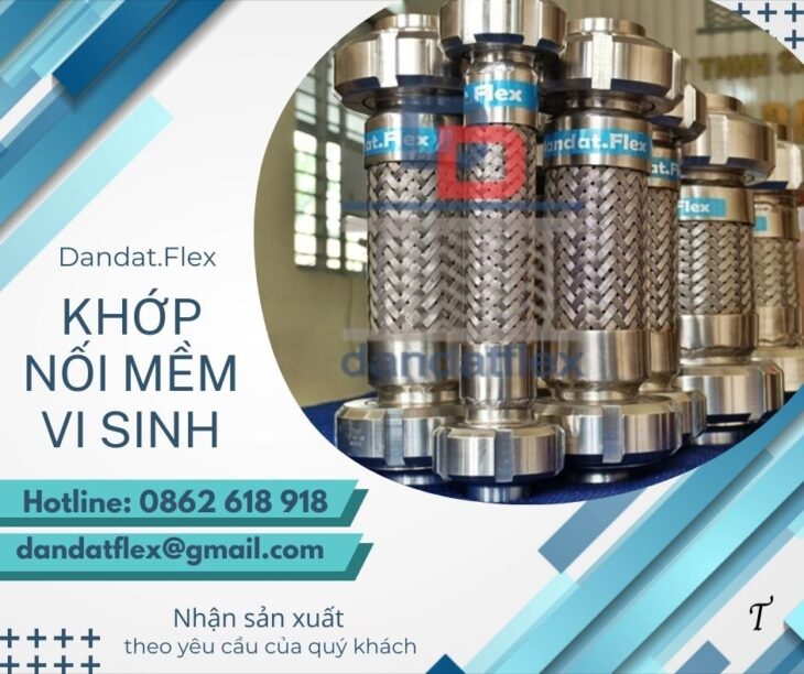 Khớp nối mềm kim loại, khớp nối kim loại nối ren, khớp nối mềm inox chống rung, khớp nối mềm inox
