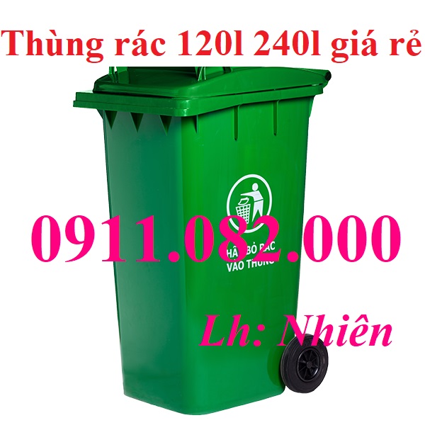 Giá rẻ thùng rác nhựa 120l 240l- tư vấn báo giá thùng rác rẻ nhất miền tây-lh 0911082000