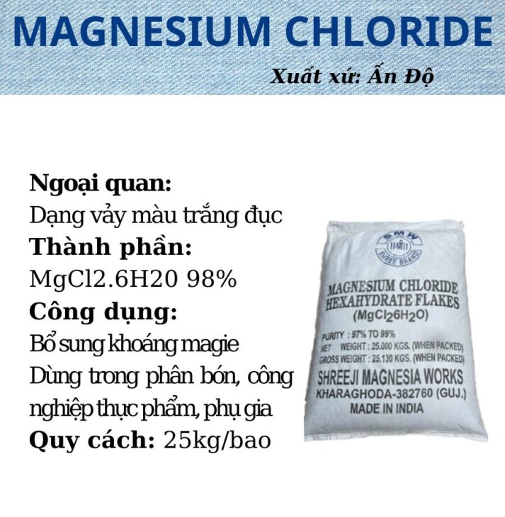 Mua, bán CaCl2, MgCl2, KCl, xử lý nước, bổ sung khoáng, giá sỉ