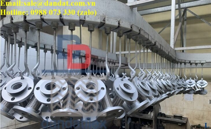 Khớp nối mềm inox dẫn LPG, Ống mềm inox dùng trong ngành công nghiệp xăng dầu, Khớp nối chống rung