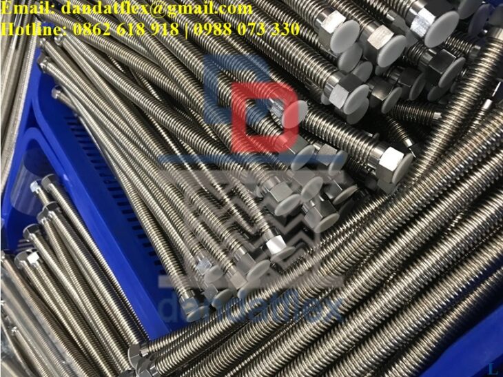 Dây cấp nước nóng lạnh, Dây dẫn nước inox 304, Ống mềm dẫn nước máy nước nóng
