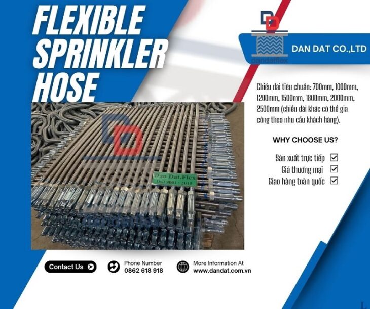 Cung cấp ống nối mềm inox cấp nước đầu phun chữa cháy, Ống mềm cứu hỏa, Khớp nối mềm inox PCCC