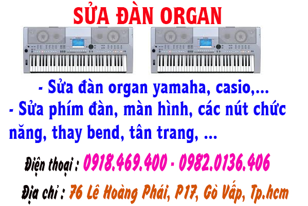 Địa chỉ nơi sửa đàn organ chuyên nghiệp, uy tín, chất lượng tại gò vấp, tphcm, sài gòn