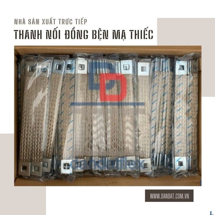 Khớp nối mềm busway, Thanh nối đồng mềm mạ thiếc, Dây đồng bện tiếp địa thang máng cáp