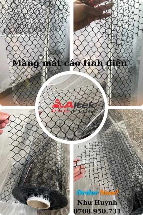 màng nhựa pvc mắt cáo chống tĩnh điện – hàng chuẩn giá xịn