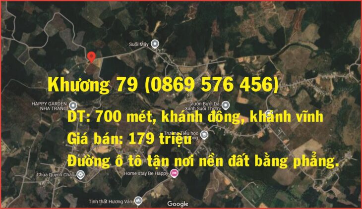 CHỈ 179TRIỆU CÓ NGAY LÔ ĐẤT VƯỜN TẠI KHÁNH HOÀ