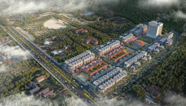 KHÁCH SẠN 5 TẦNG THANG MÁY 12 PHÒNG KINH DOANH MẶT PHỐ NGUYỄN CHÍ THANH, MỘC CHÂU 105M2, 5.7 TỶ.