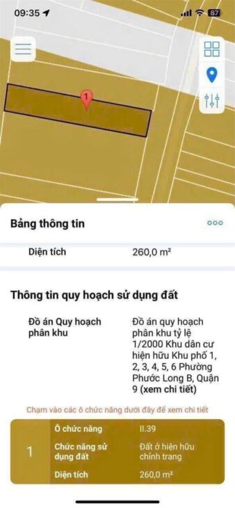 CẦN BÁN LÔ ĐẤT 262M2 CỰC ĐẸP ĐƯỜNG 339 PHƯỜNG PHƯỚC LONG B