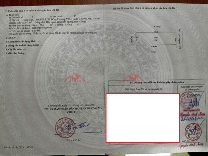 GIÁ 2 TỶ ĐẤT TẠI ĐÔNG PHƯƠNG YÊN-CHƯƠNG MỸ D/T:75M