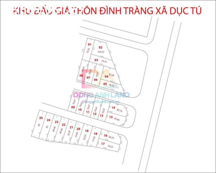 Bán 70m2 đất Đấu Giá Đình Tràng ,Dục Tú, Đông Anh giá 5.X tỷ