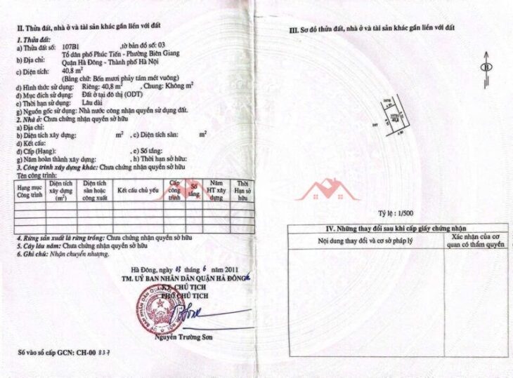 GIÁ 3,1 TỶ ĐẤT TẠI BIÊN GIANG-QUẬN HÀ ĐÔNG D/T:40,8M