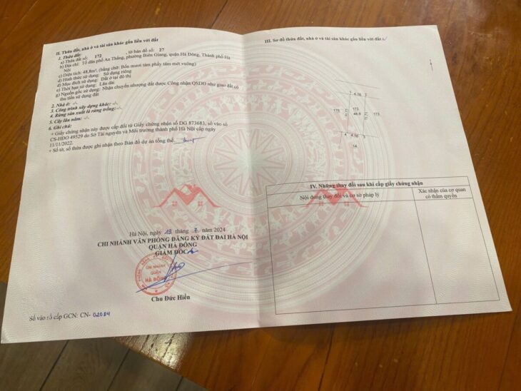 GIÁ 48,8M ĐẤT TẠI BIÊN GIANG-QUẬN HÀ ĐÔNG D/T:48,8M