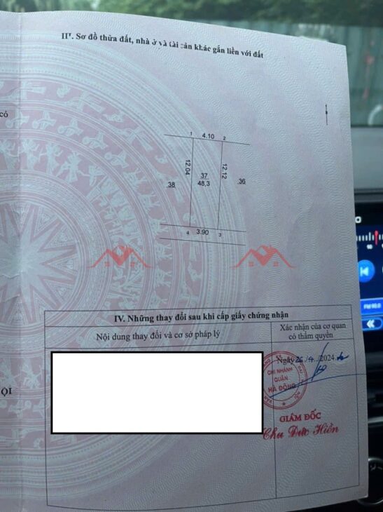 GIÁ 3,1 TỶ ĐẤT TẠI BIÊN GIANG-QUẬN HÀ ĐÔNG D/T:48,3M